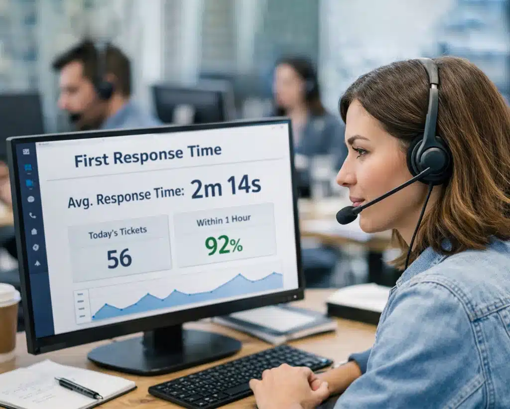 first response time First response time