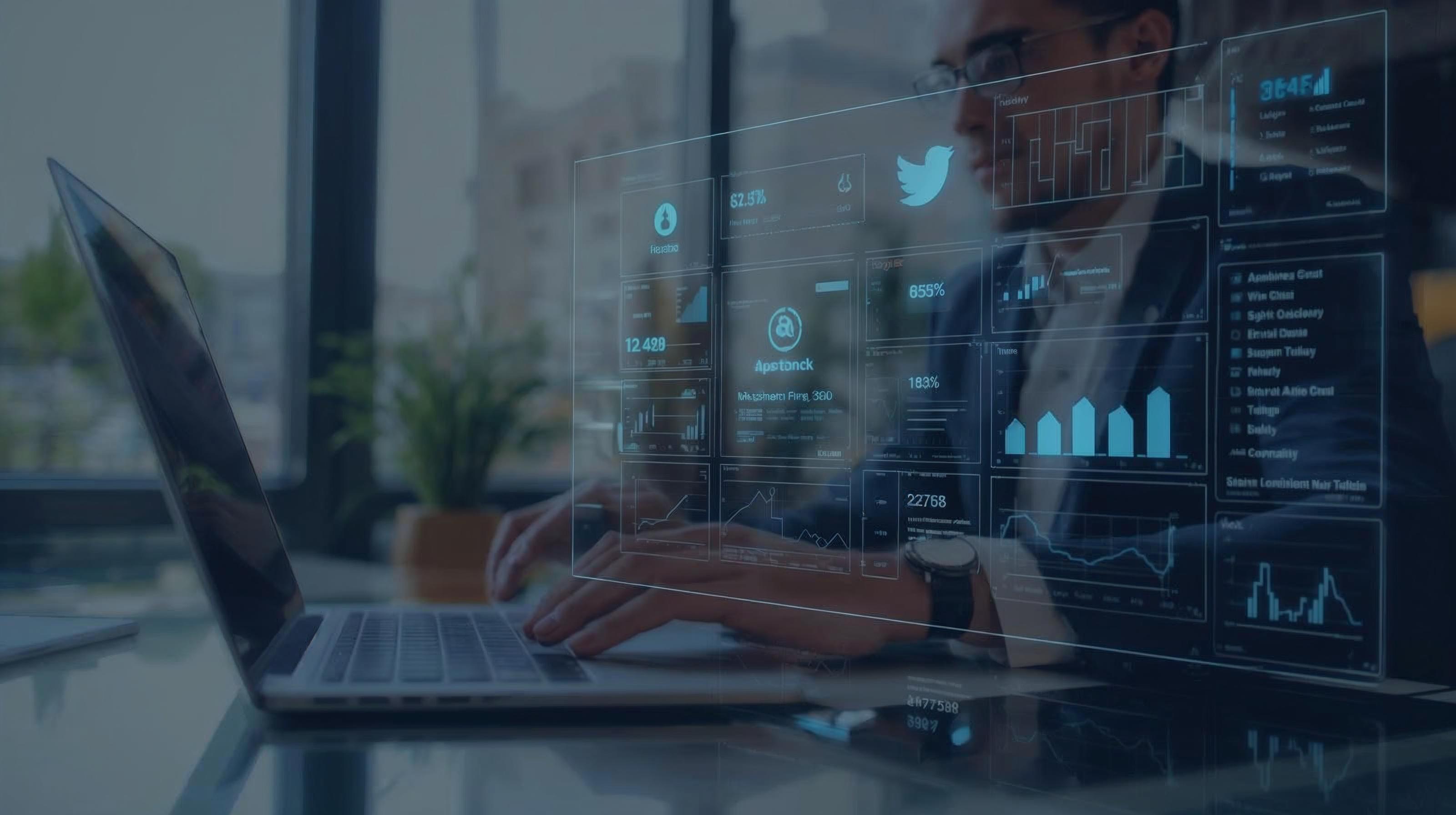 How A SaaS Company Centralized Email Chat And Social Support Into One Dashboard use stock image