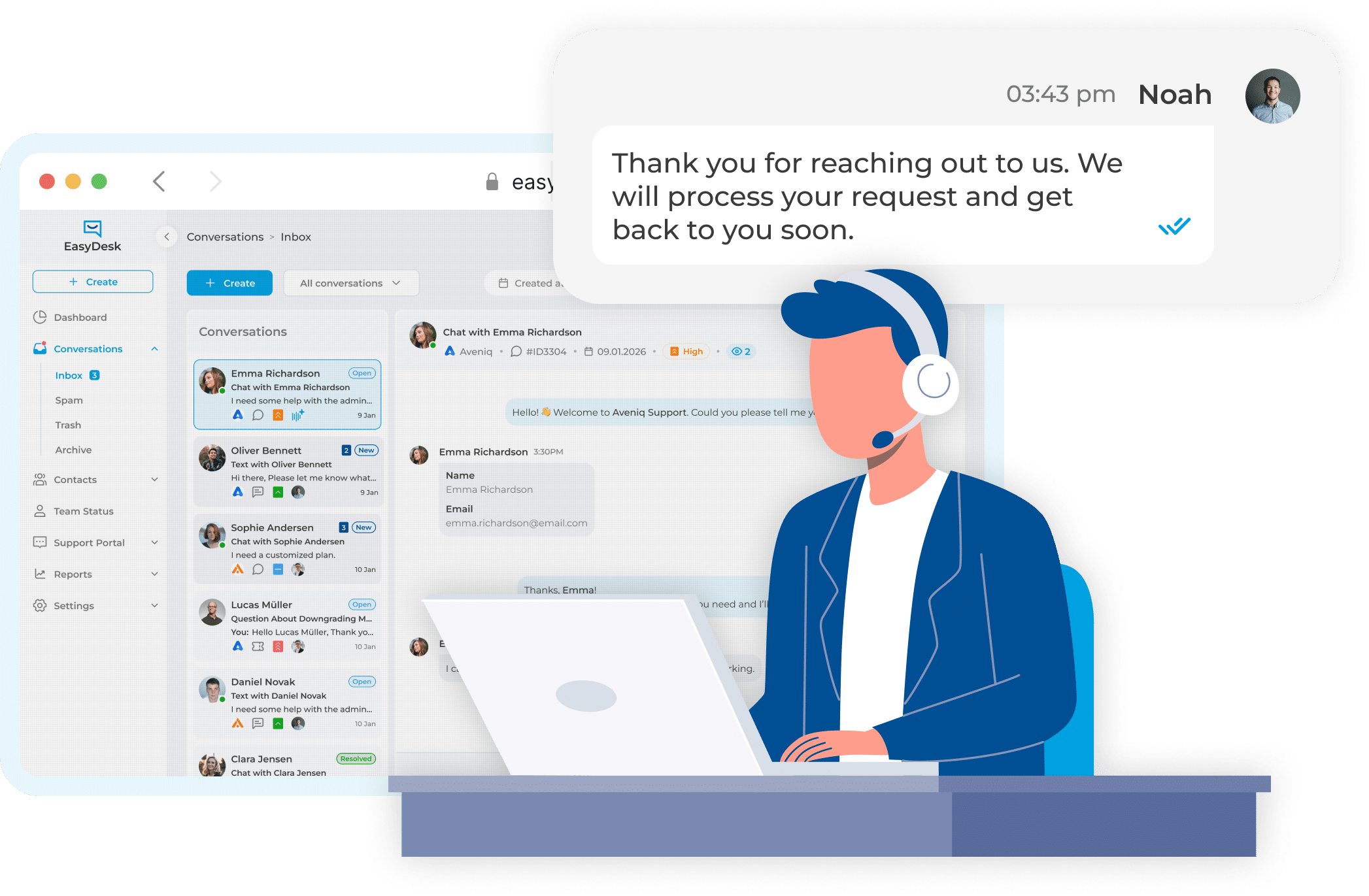 Improve your Customer support experience with Easy Desk